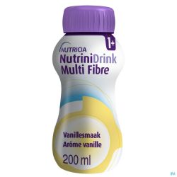 NutriniDrink Multi Fibre Arôme Vanille Bouteille 200ml