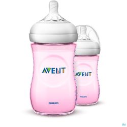 Philips avent natural 2.0 biberon 260ml rose duo