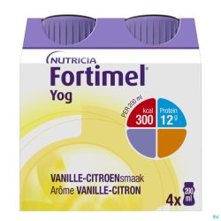 Fortimel Yog Vanille-citron Bouteilles 4x200ml