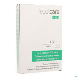 Febelcare med6 pansem. adhesifs steril.10x8cm 10pc