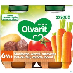 Olvarit Pot Au Feu Carotte Boeuf 2x200g 6m04