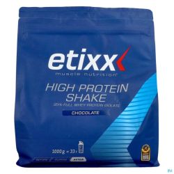 Etixx High Protein Shake Chocolate Pdr 1000g