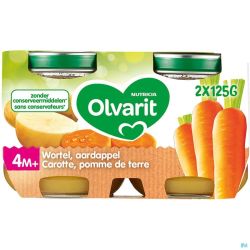 Olvarit Carotte Pomme De Terre 2x125g 4m01