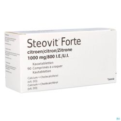 Steovit forte citron 1000mg/800ui comp croq 90 pip