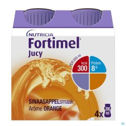 Fortimel Jucy Arome Orange Bouteilles 4x200ml 