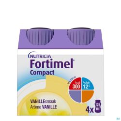 Fortimel Compact Vanille Bouteilles 4x125 ml