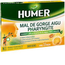 Humer Mal Gorge Aigu Pharyngite Miel&citron Past20