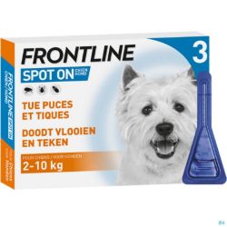 Frontline spot on chien 2-10kg    pipet 3x0,67ml