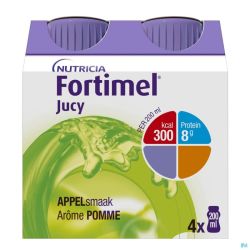 Fortimel Jucy Arome Pomme Bouteilles 4x200ml 