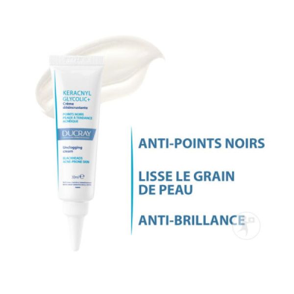 Ducray Keracnyl Glycolic+ Creme Desincrustant 30ml