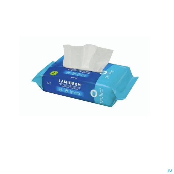 Lamiderm protect lingettes desinfect.  flowpack 70