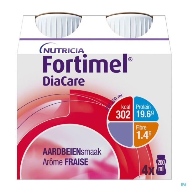 Fortimel DiaCare goût fraise Bouteilles 4x200ml