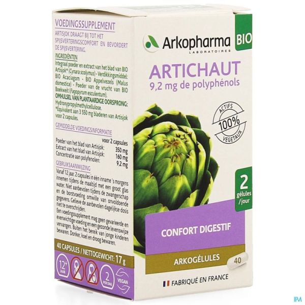 Arkogelules Artichaut Bio Caps 40