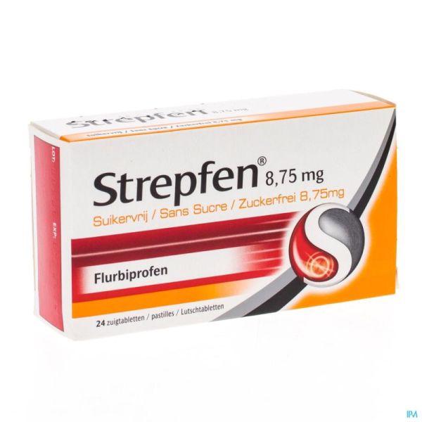 Strepfen 8,75 mg pastilles 24 sans sucre