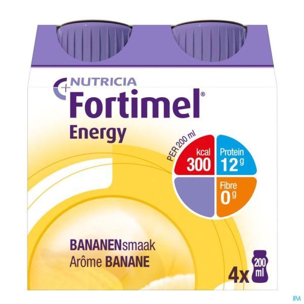 Fortimel Energy Banane Bouteilles 4x200ml