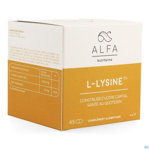 Alfa l-lysine 1000mg    comp  45