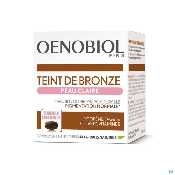 Oenobiol Teint Bronze Peau Claire Caps 30