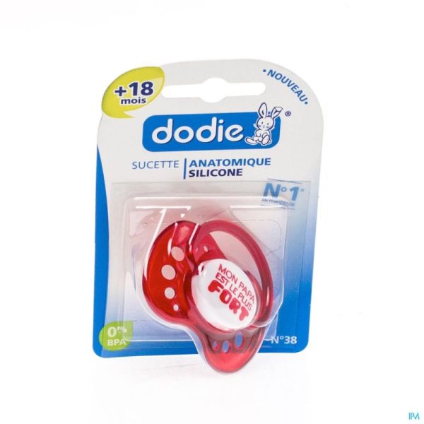 Dodie sucette garcon +18m sil. anneau