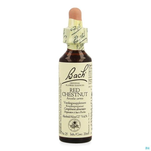 Bach flower remedie 25 red chestnut   20ml