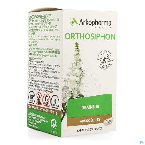 Arkogelules Orthosiphon Vegetal Caps 150