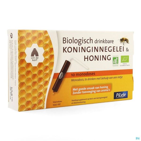 Gelee Royale Et Miel Bio Buvable Unidose 10x10ml