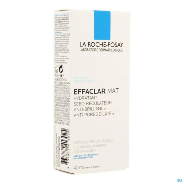 La Roche Posay Effaclar Mat Hydra Sebo-regulat. S/parab. 40ml